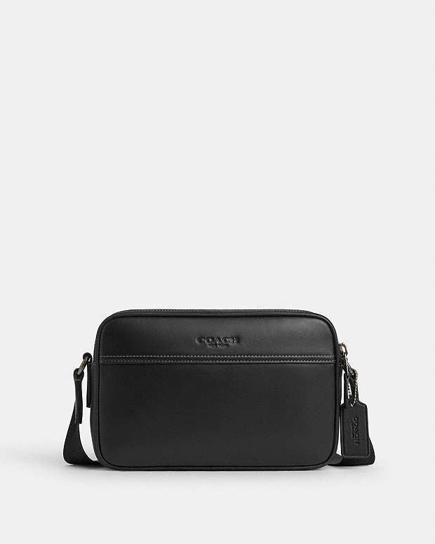 Graham Crossbody Bag Smooth Leather-Gunmetal-Black Smooth Leather-Gunmetal-Black