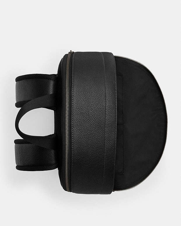 West Backpack Pebbled Leather-Gunmetal-Black Pebbled Leather-Gunmetal-Black