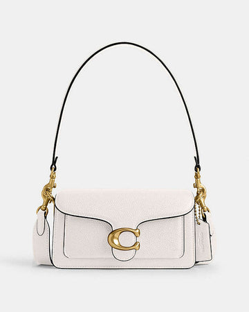 Tabby Shoulder Bag 20 Polished Pebble Leather-Brass-Chalk Polished Pebble Leather-Brass-Chalk