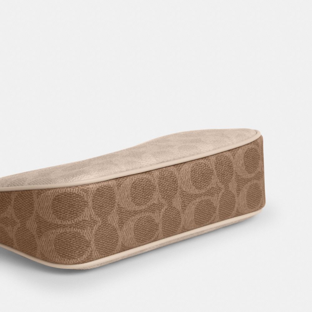 Coach Nolita 19 In Blocked Signature Canvas Gold Sand Tan