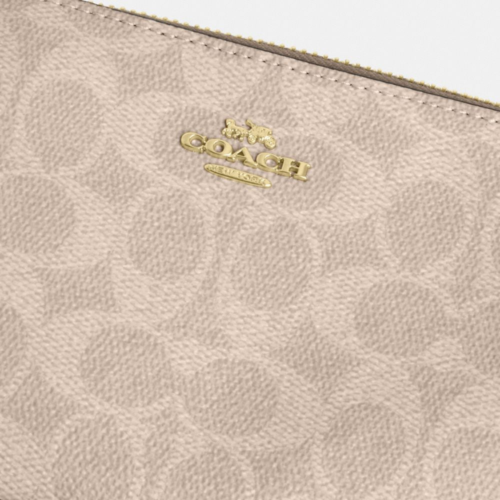 Coach Nolita 19 In Blocked Signature Canvas Gold Sand Tan