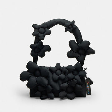 Coach Coachtopia Loop Shoulder Bag With Floral Appliqué Black Multi