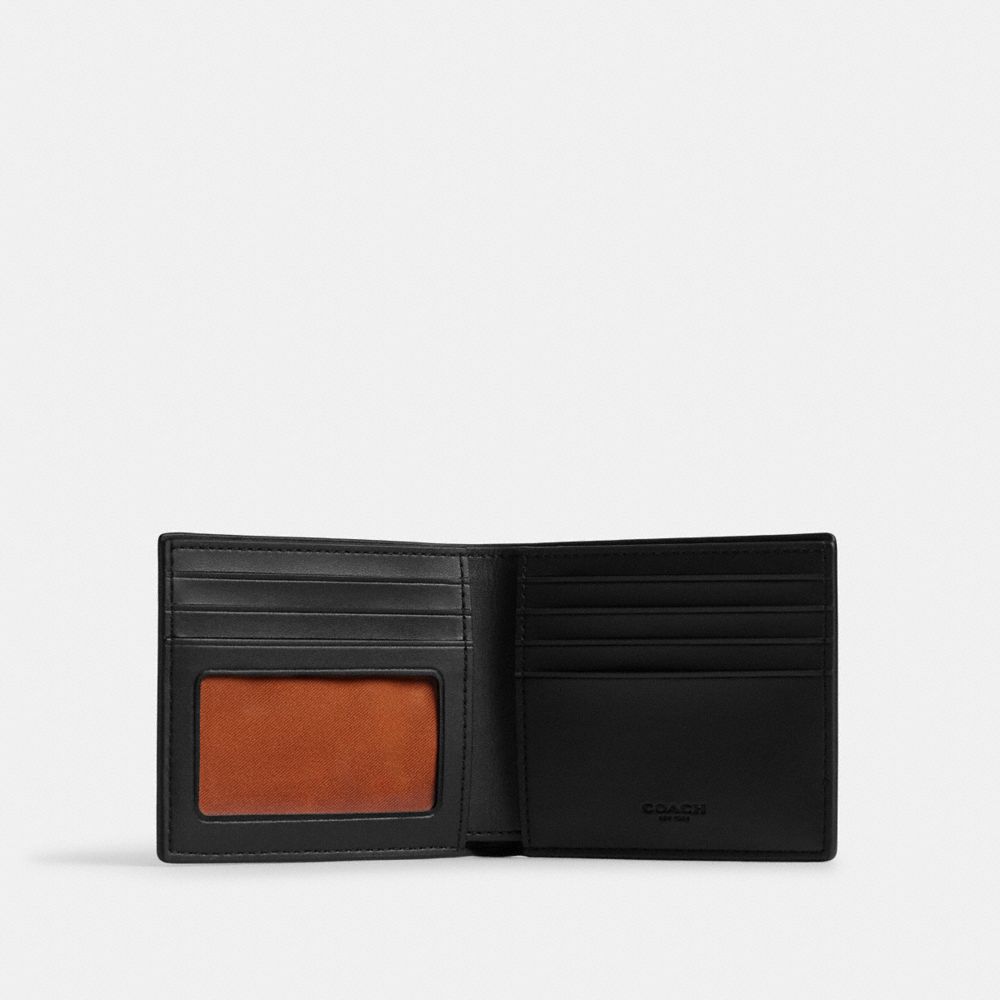 Coach Id Billfold Wallet In Signature Canvas Gunmetal