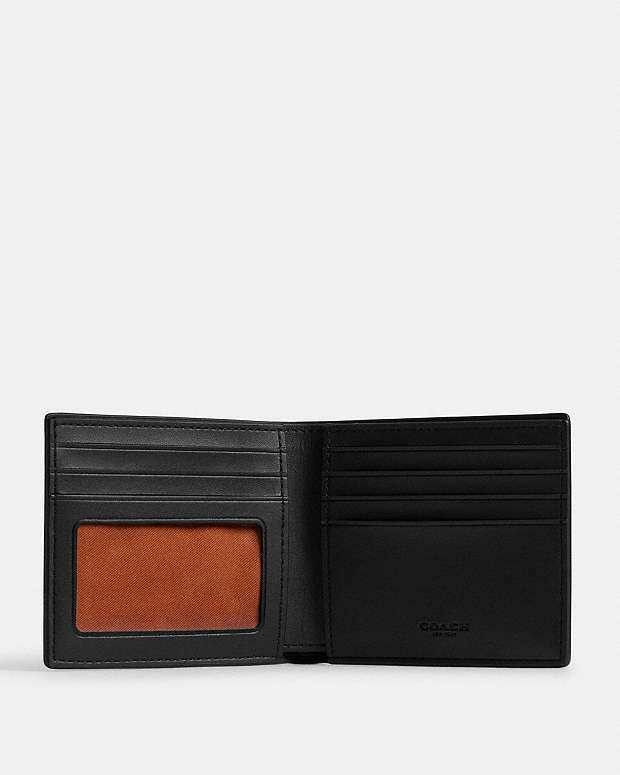 Id Billfold Wallet In Signature Canvas Signature Canvas-Qb-Tan-Black Signature Canvas-Qb-Tan-Black