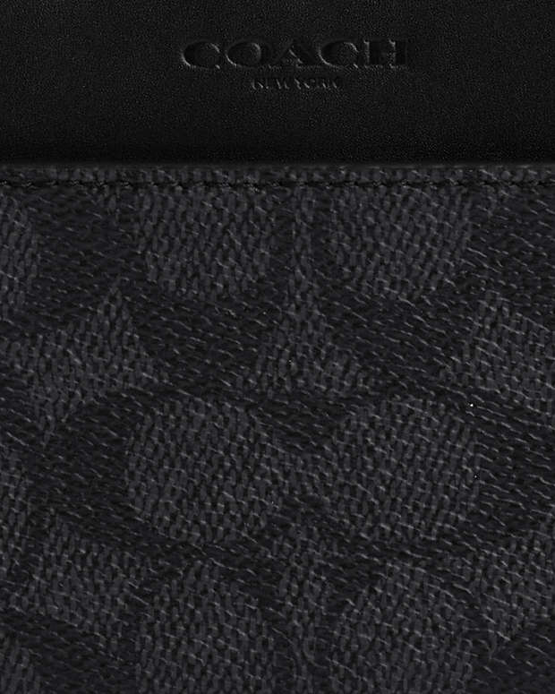 Accordion Wallet In Signature Canvas Signature Canvas-Gunmetal-Charcoal-Black Signature Canvas-Gunmetal-Charcoal-Black