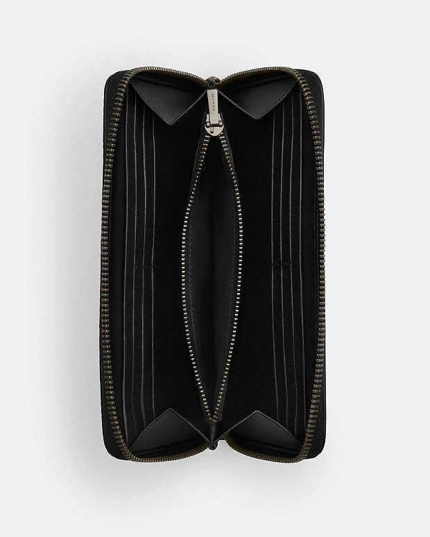 Accordion Wallet In Signature Canvas Signature Canvas-Gunmetal-Charcoal-Black Signature Canvas-Gunmetal-Charcoal-Black