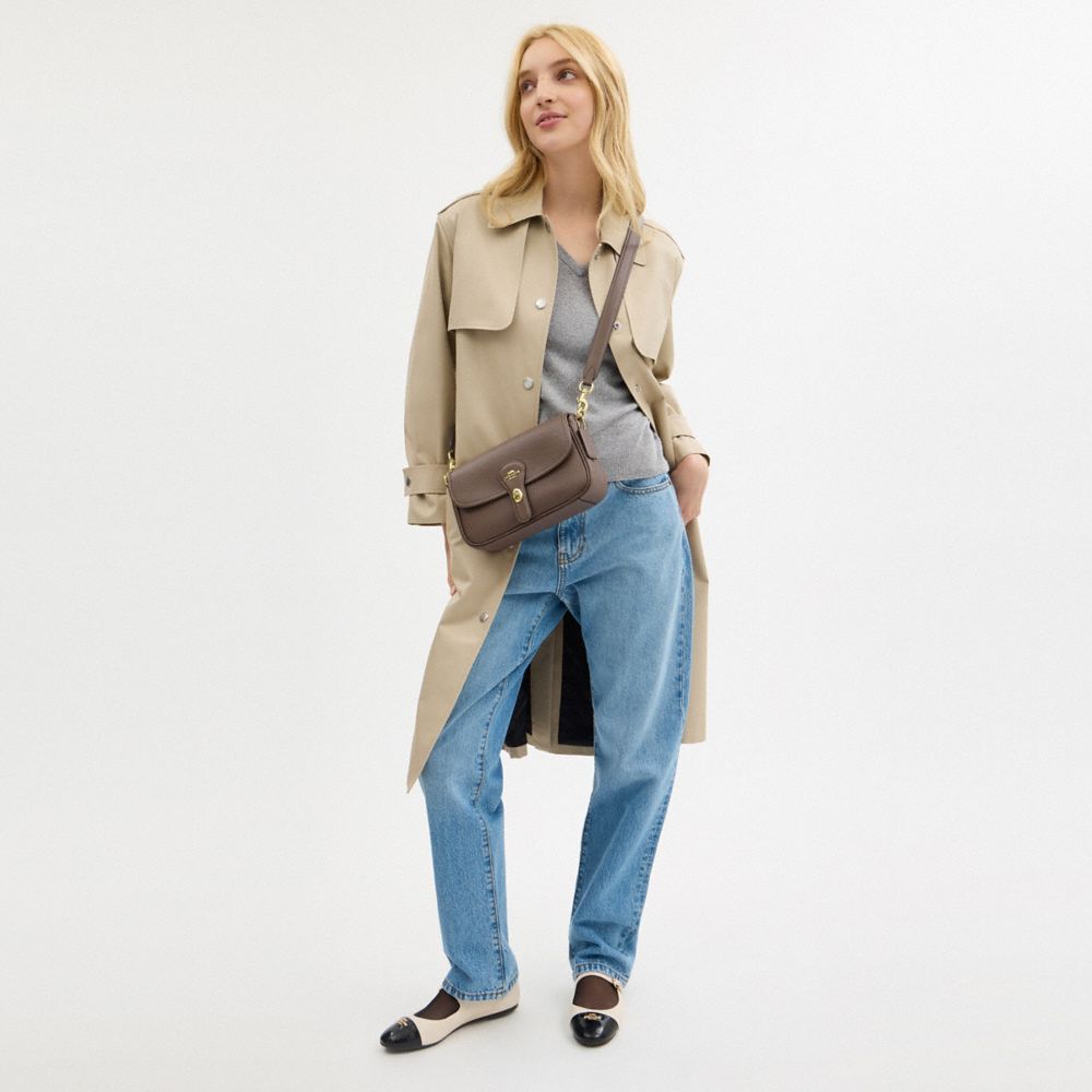 Coach Hadley Shoulder Bag Gold Dark Stone