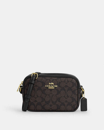 Mini Jamie Camera Bag In Signature Canvas Signature Canvas-Gold-Walnut-Black Signature Canvas-Gold-Walnut-Black
