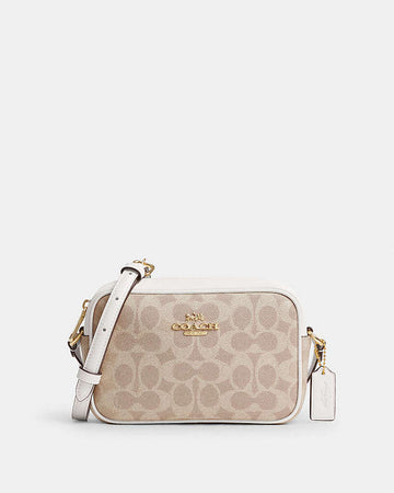 Mini Jamie Camera Bag In Signature Canvas Signature Canvas-Gold-Sand-Chalk Signature Canvas-Gold-Sand-Chalk