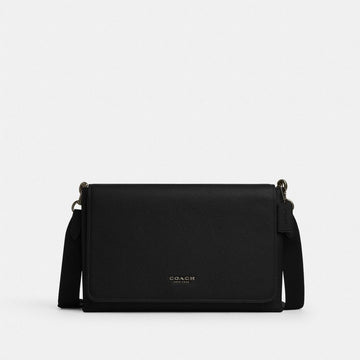 Coach Caleb Messenger Bag Gunmetal Black