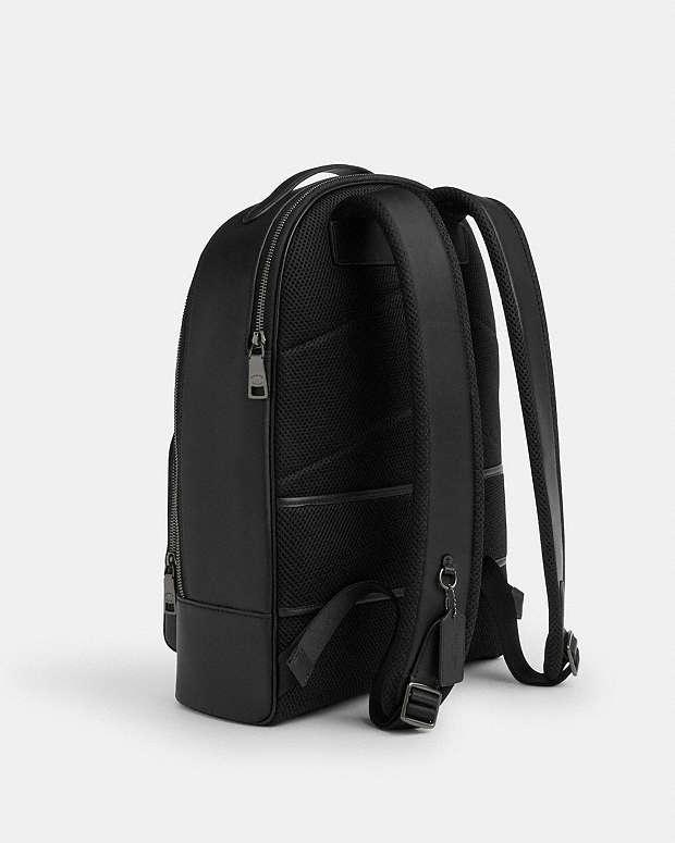 Ethan Backpack In Signature Canvas Signature Canvas-Gunmetal-Charcoal-Black Signature Canvas-Gunmetal-Charcoal-Black