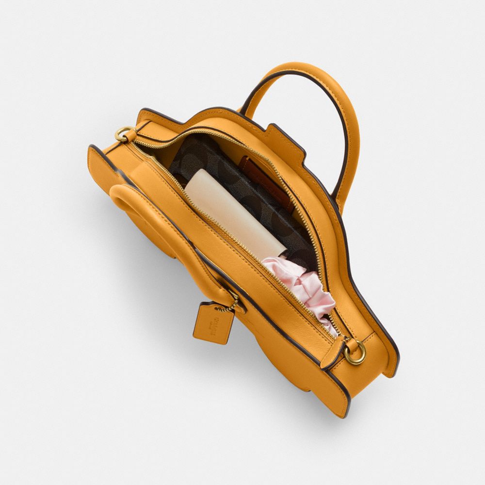 Coach Taxi Bag Brass Yellow