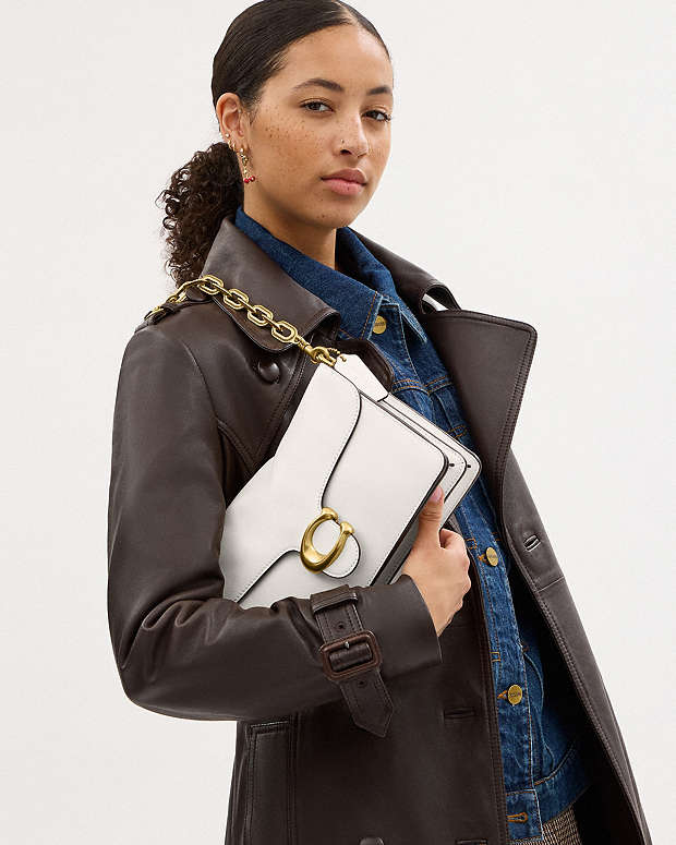 Chain Tabby Shoulder Bag Brass-Chalk Brass-Chalk