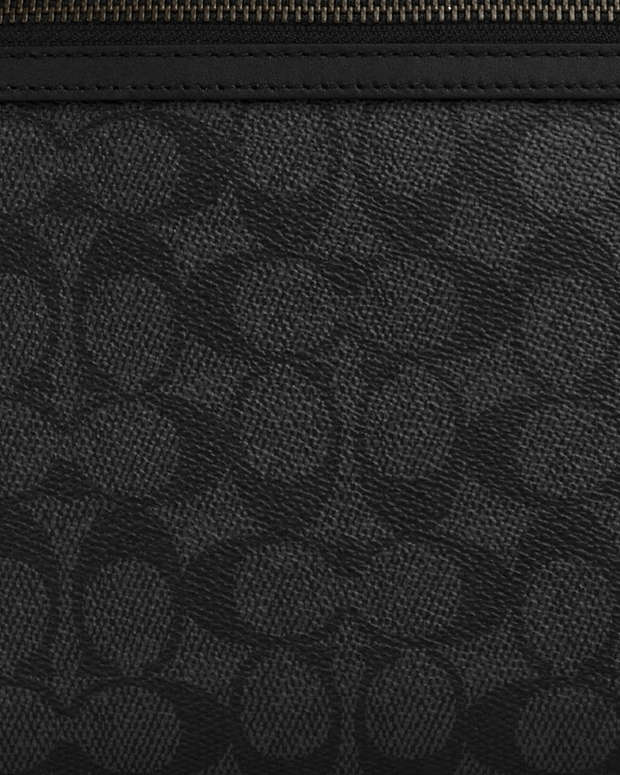 Carry All Pouch In Signature Canvas Signature Canvas-Gunmetal-Charcoal-Black Signature Canvas-Gunmetal-Charcoal-Black