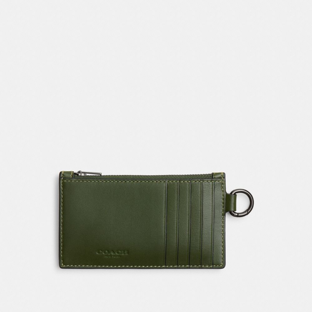 Coach Zip Card Case In Signature Camo Print Signature Camo