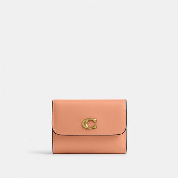 Coach Essential Card Holder Wallet Brass Peach