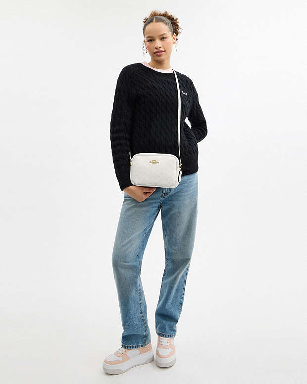 Jamie Camera Bag In Signature Canvas Signature Canvas-Gold-White-Chalk Signature Canvas-Gold-White-Chalk