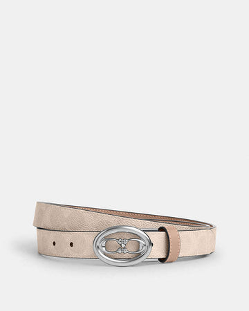 Signature Buckle Cut To Size Belt, 25 Mm Signature Canvas-Silver-Sand-Taupe Signature Canvas-Silver-Sand-Taupe