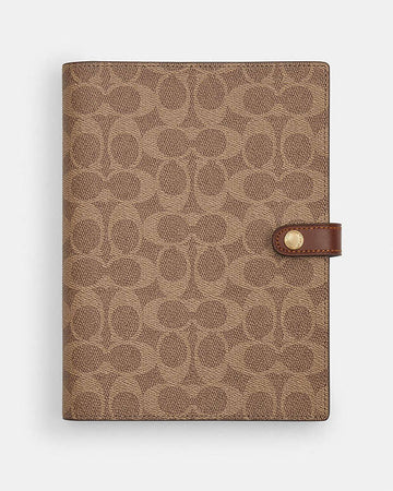 Notebook In Signature Canvas Signature Canvas-Gold-Tan-Brown Signature Canvas-Gold-Tan-Brown