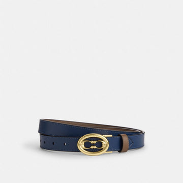 Coach Buckle Cut To Size Belt, 25 Mm Im Deep Blue Dark Stone