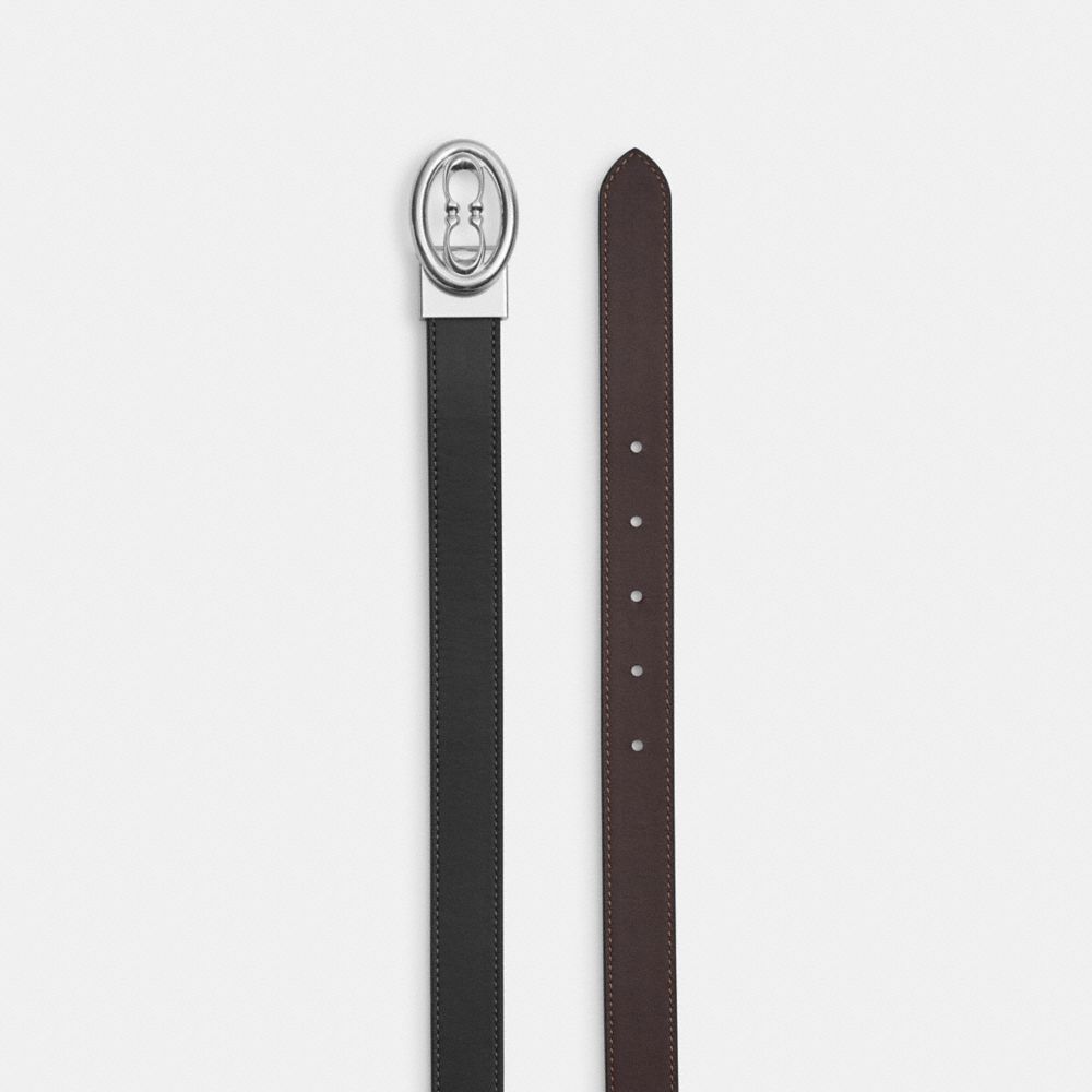 Coach Buckle Cut To Size Belt, 25 Mm Sv Black Maple
