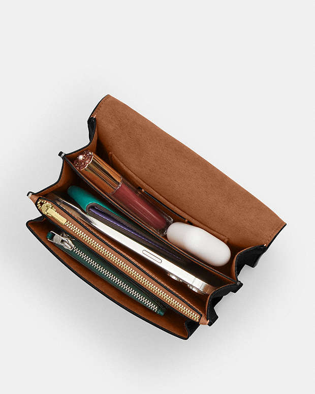 Mini Klare Crossbody Bag Crossgrain Leather-Gold-Black Crossgrain Leather-Gold-Black