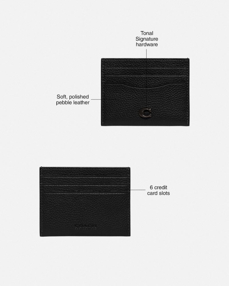 Coach Card Case Deep Blue