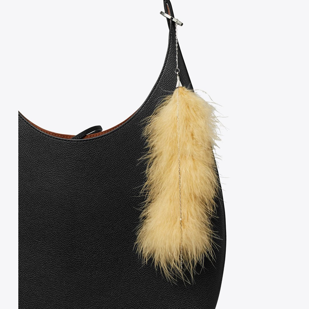 Tory Burch Feather Bag Charm Praline