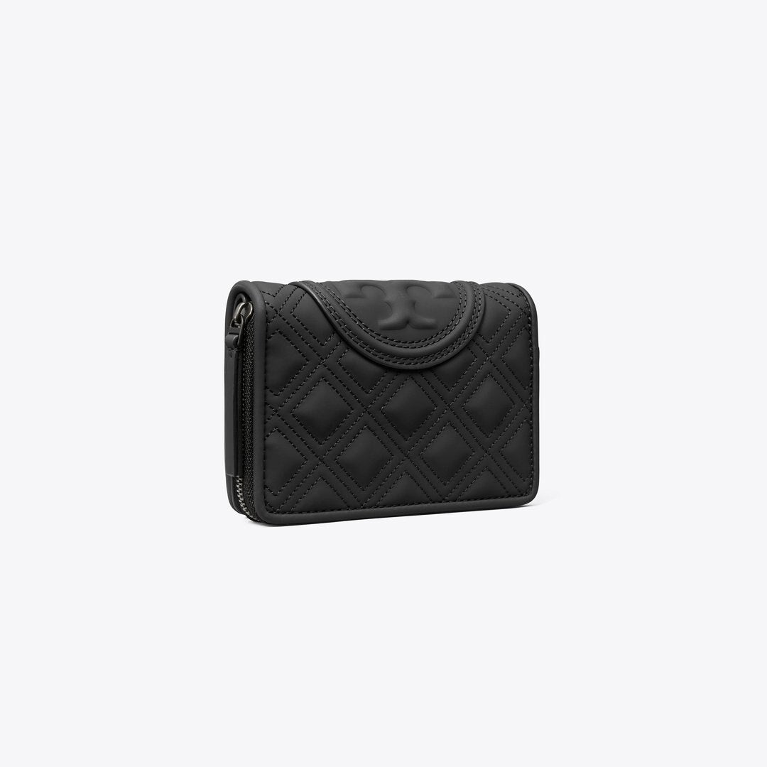 Tory Burch Fleming Matte Bi-Fold Wallet Black