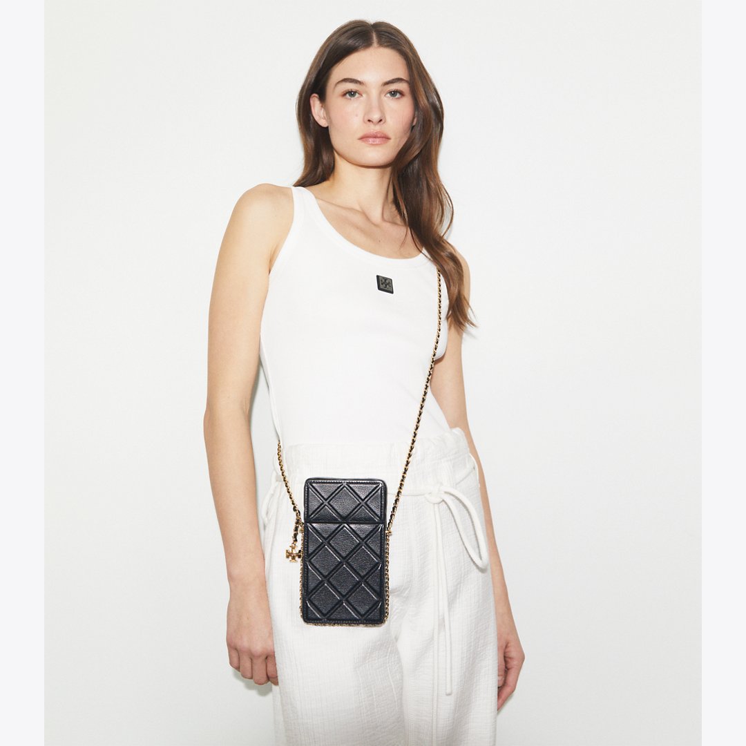 Tory Burch Fleming Phone Crossbody Black