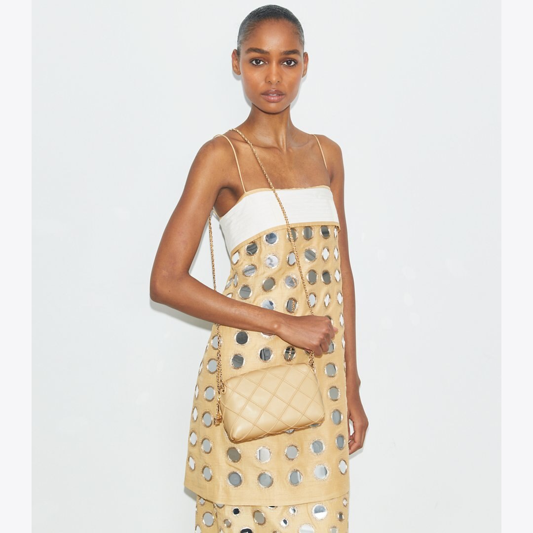 Tory Burch Fleming Soft Crossbody Bag Vanilla Soft Serve