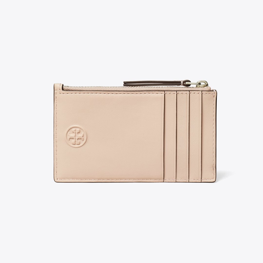 Tory Burch Fleming Zip Card Case Soft Pink