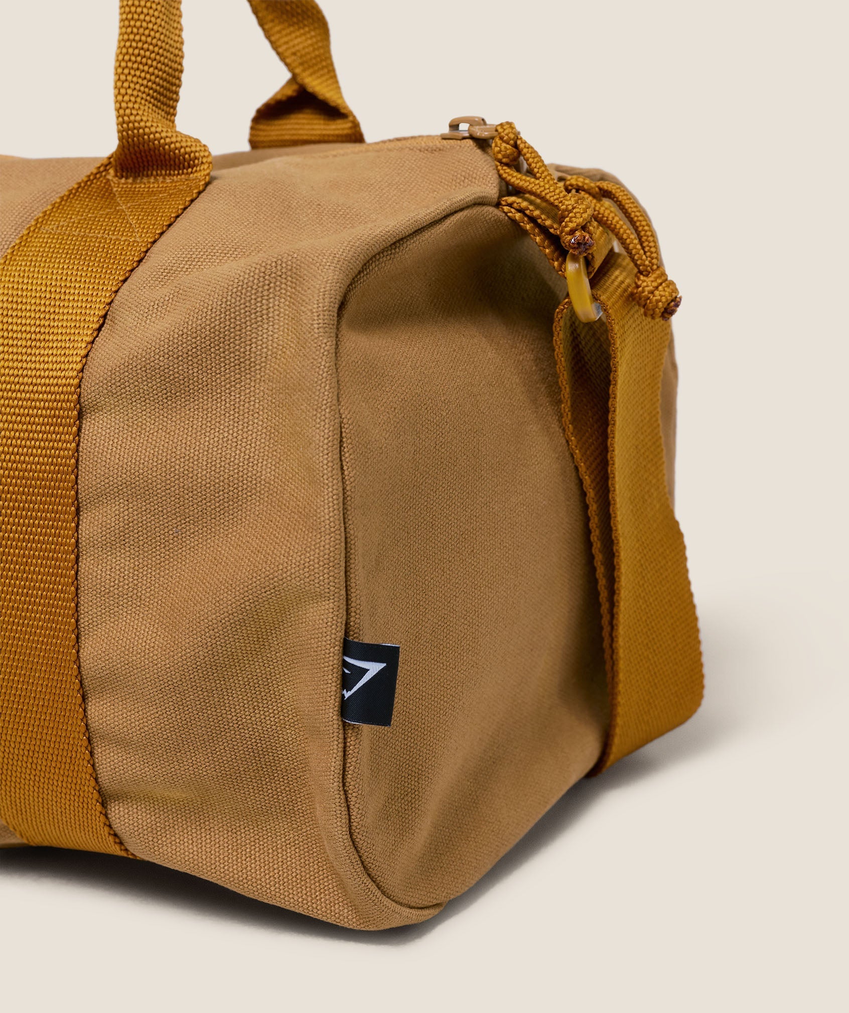 Women's Gymshark Strength Dept Mini Canvas Duffle Bag Antique Gold