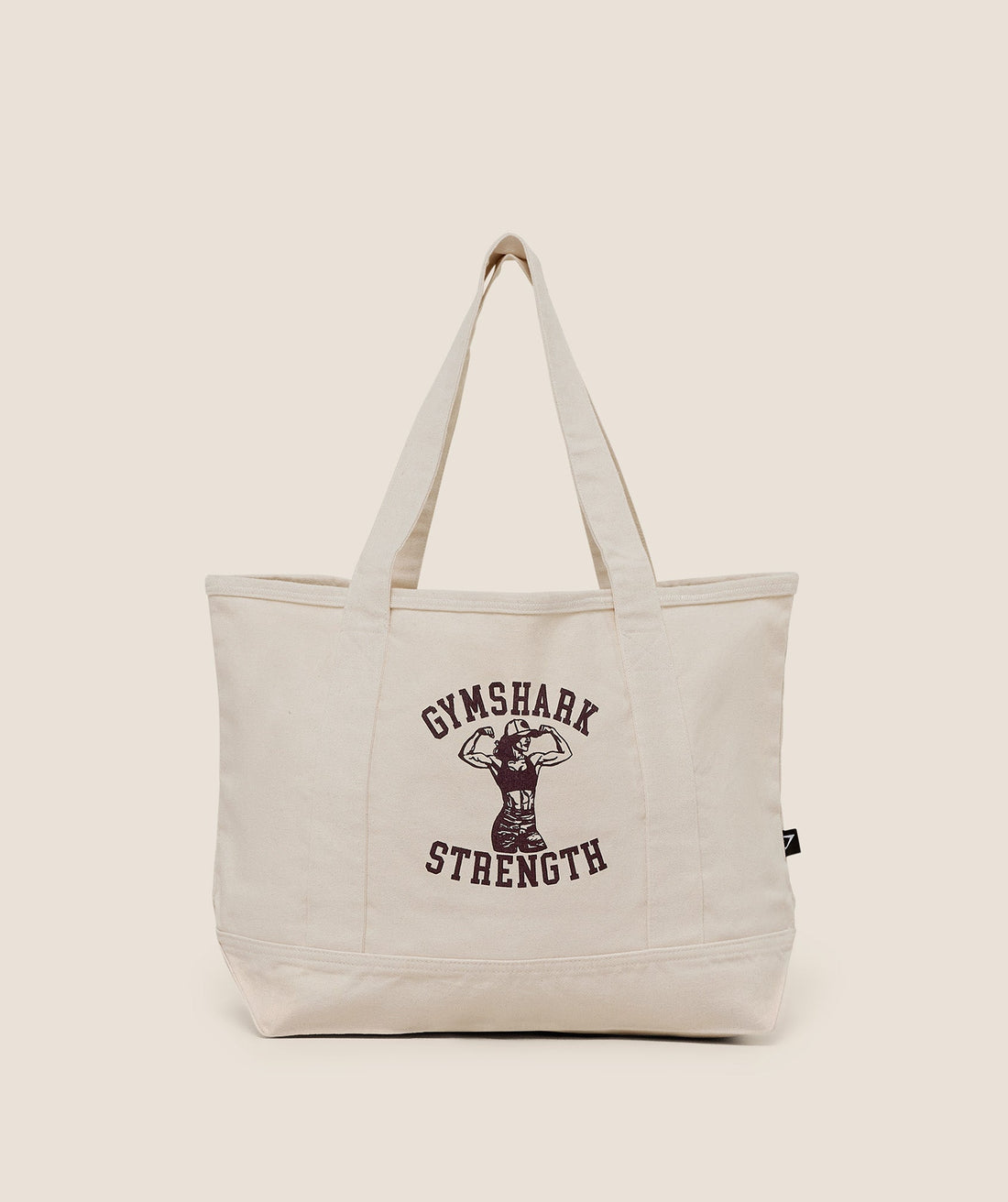 Women's Gymshark Strength Graphic Tote Bag Ecru White