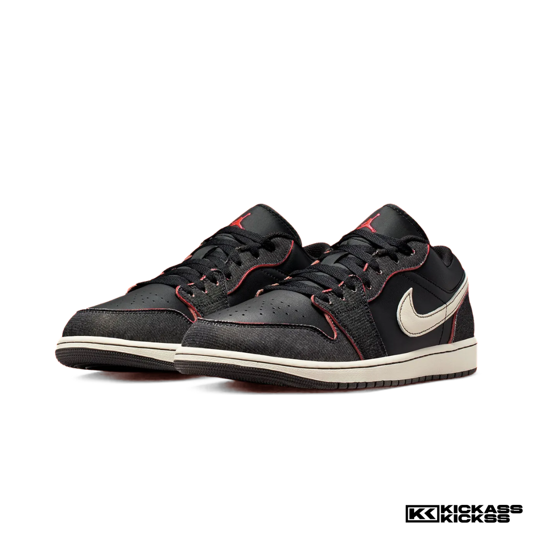 Air Jordan 1 Low SE Black CANVAS RACER PINK