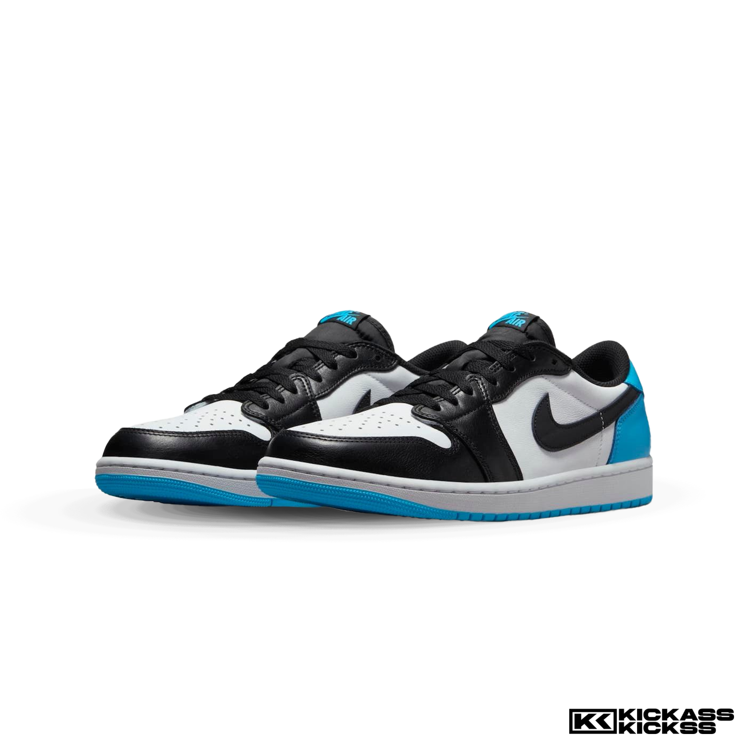 Jordan 1 Low Black Dark Powder Blue (W)