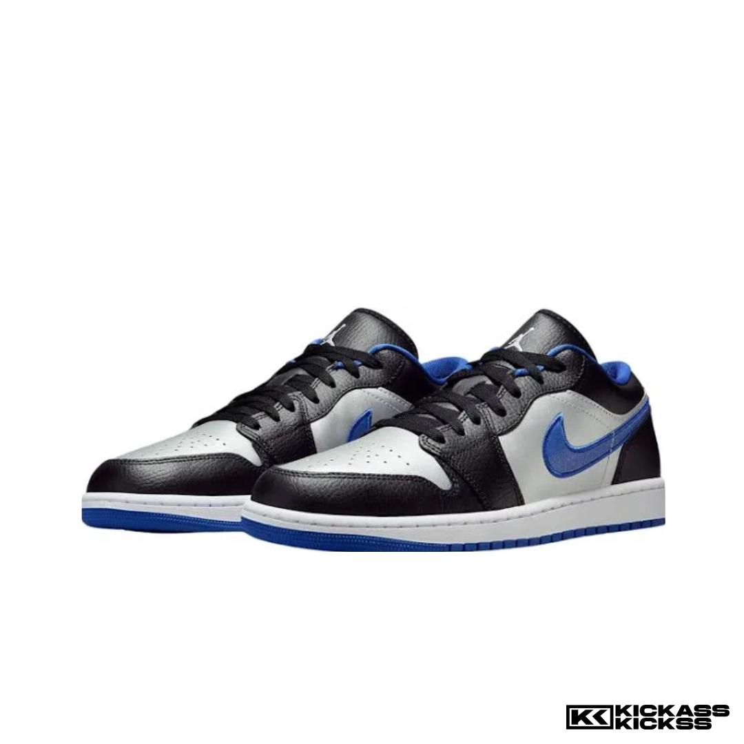 Jordan 1 Low Black Game Royal Metallic Platinum