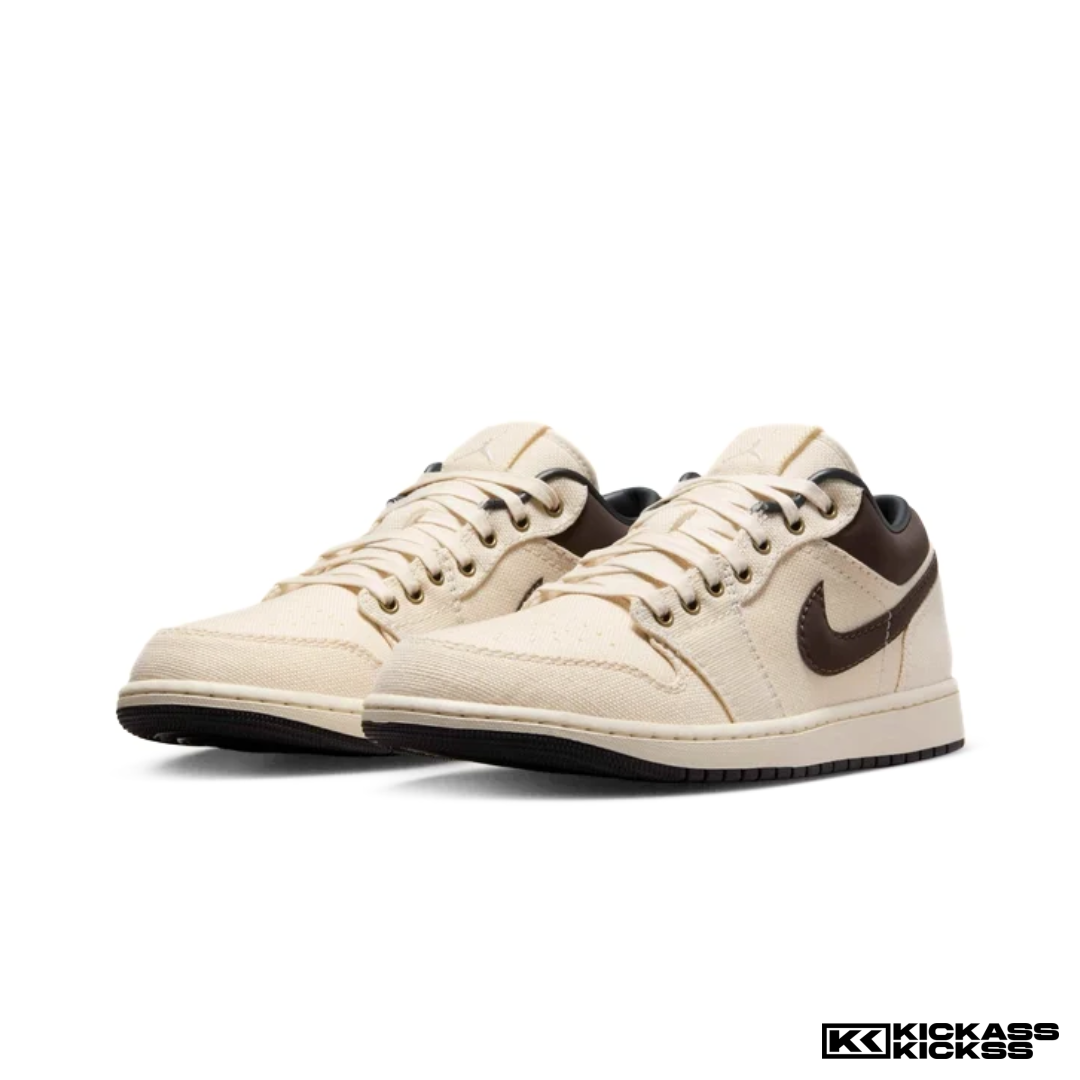 Jordan 1 Low Premium Pale Ivory Off Noir Baroque Brown