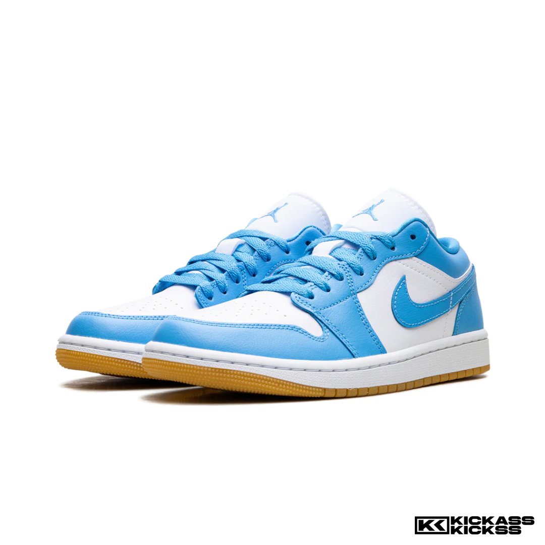 Jordan 1 Low White Gum Light Brown Dark Powder Blue (W)