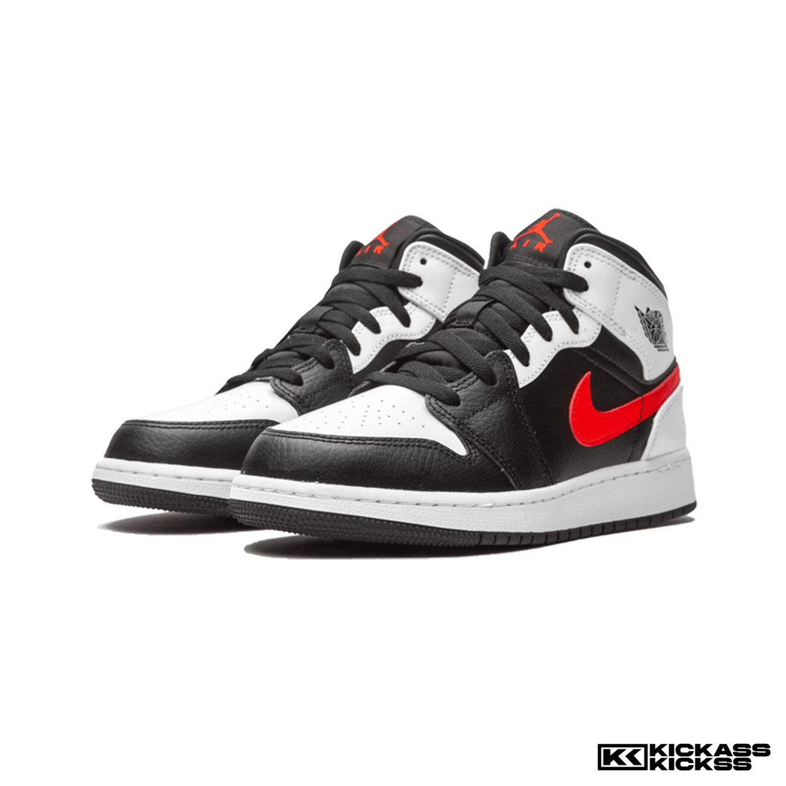 Jordan 1 Mid Black Chile Red White (GS)