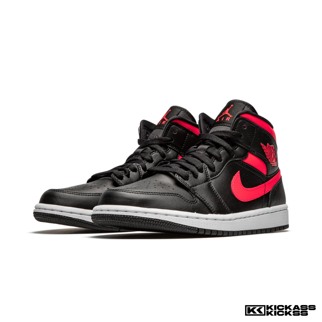 Jordan 1 Mid Black Siren Red (W)