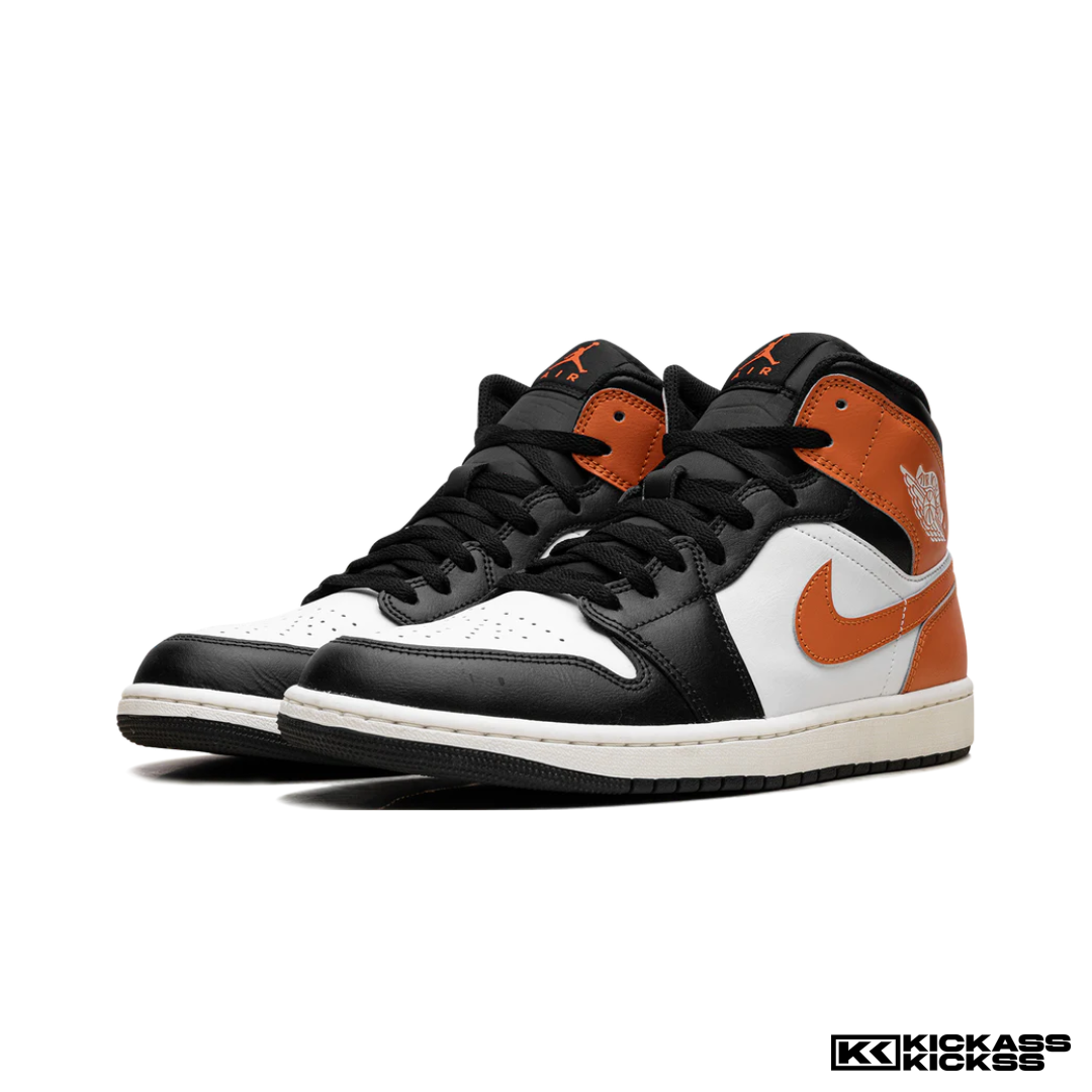 Jordan 1 Mid Black Toe Starfish