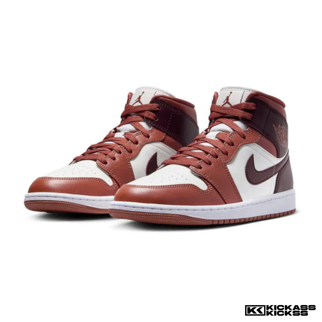 Jordan 1 Mid Dusty Peach Night Maroon (W)
