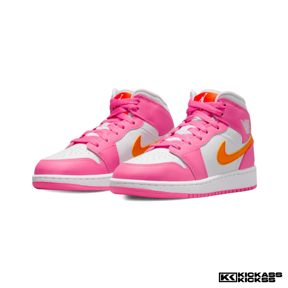 Jordan 1 Mid Pinksicle Safety Orange (GS)