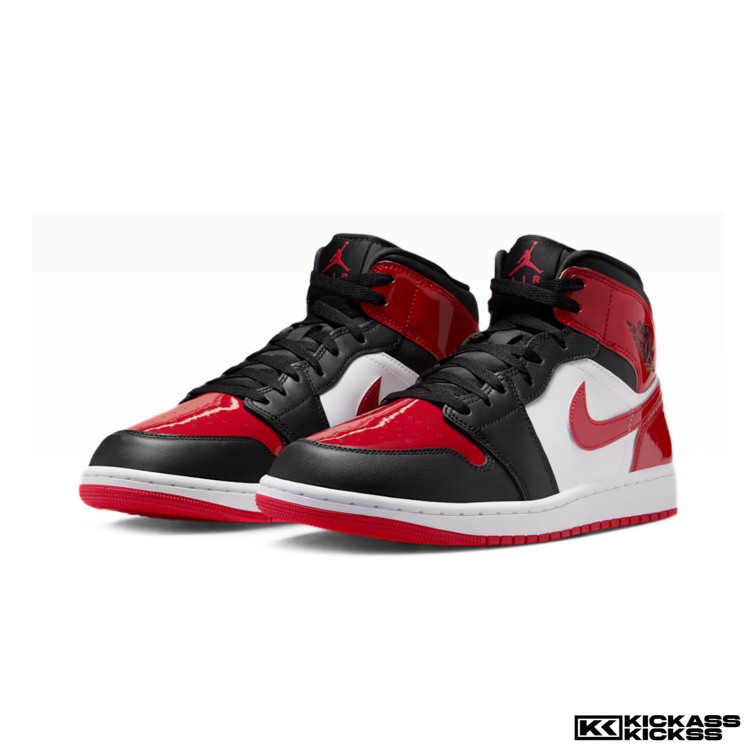 Jordan 1 Mid SE Patent Bred Toe