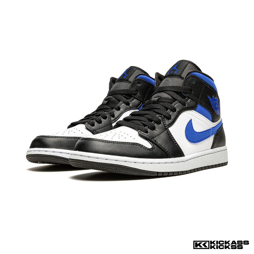 Jordan 1 Mid White Black Purple