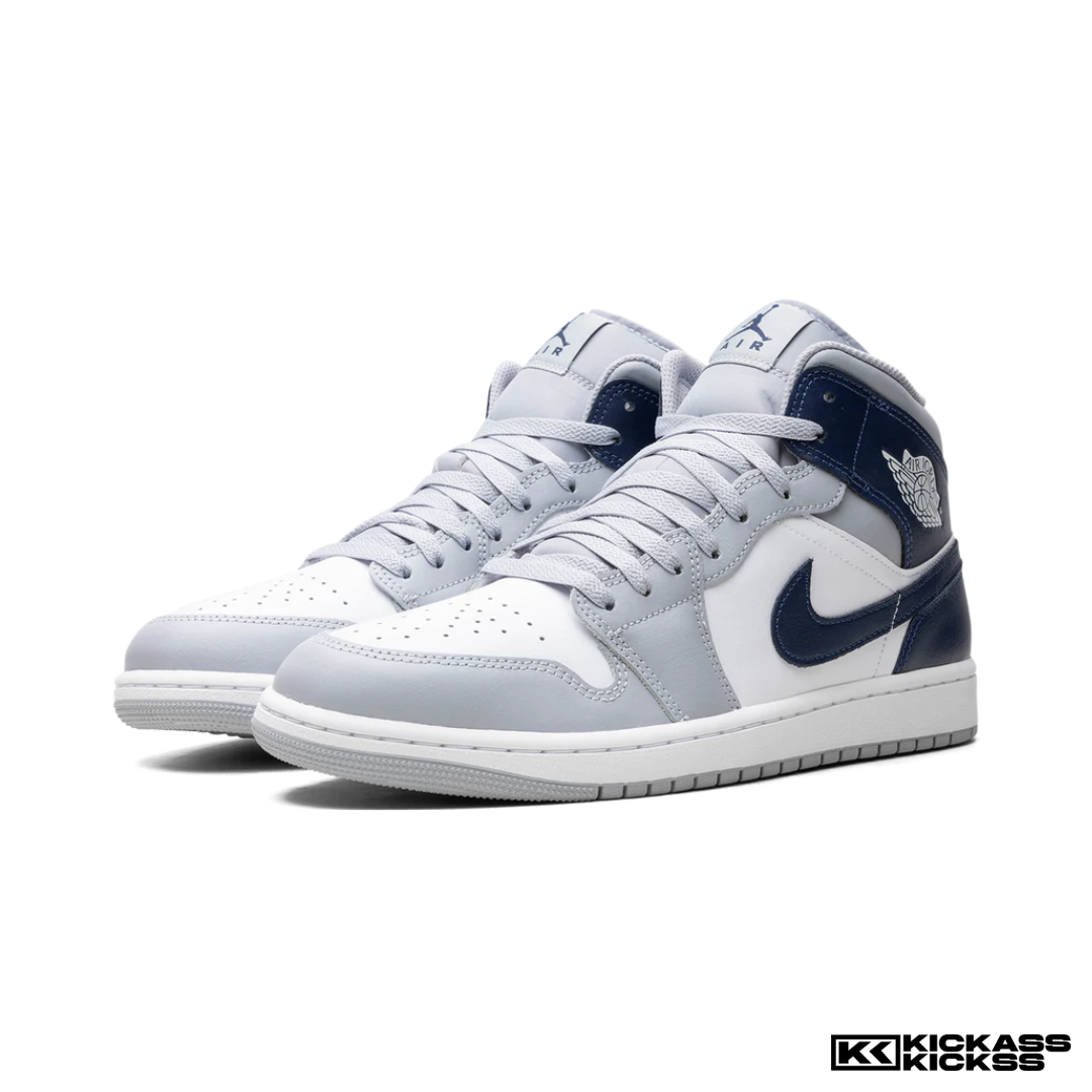 Jordan 1 Mid Wolf Grey Midnight Navy