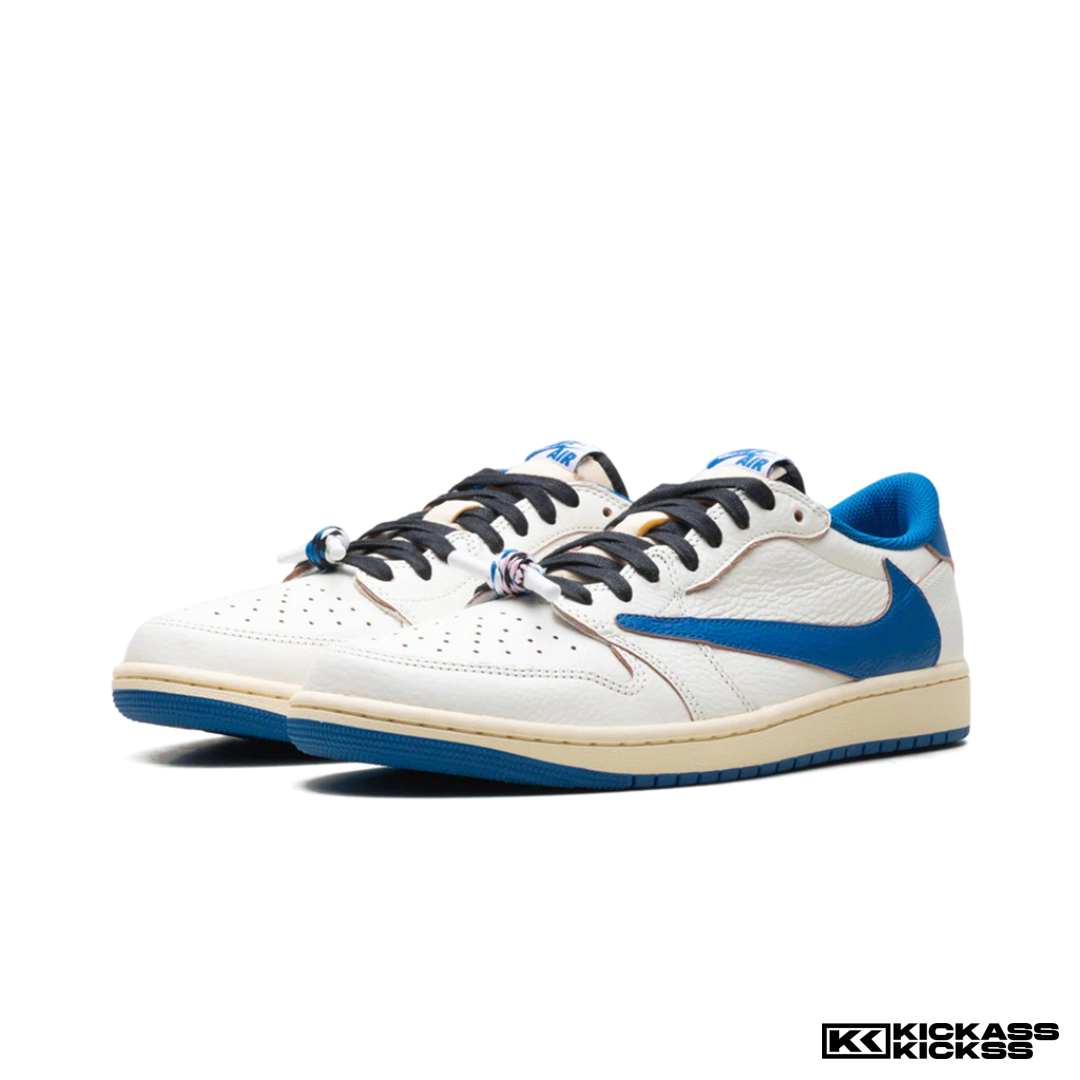 Jordan 1 Retro Low OG SP Fragment x Travis Scott Sail Military Blue