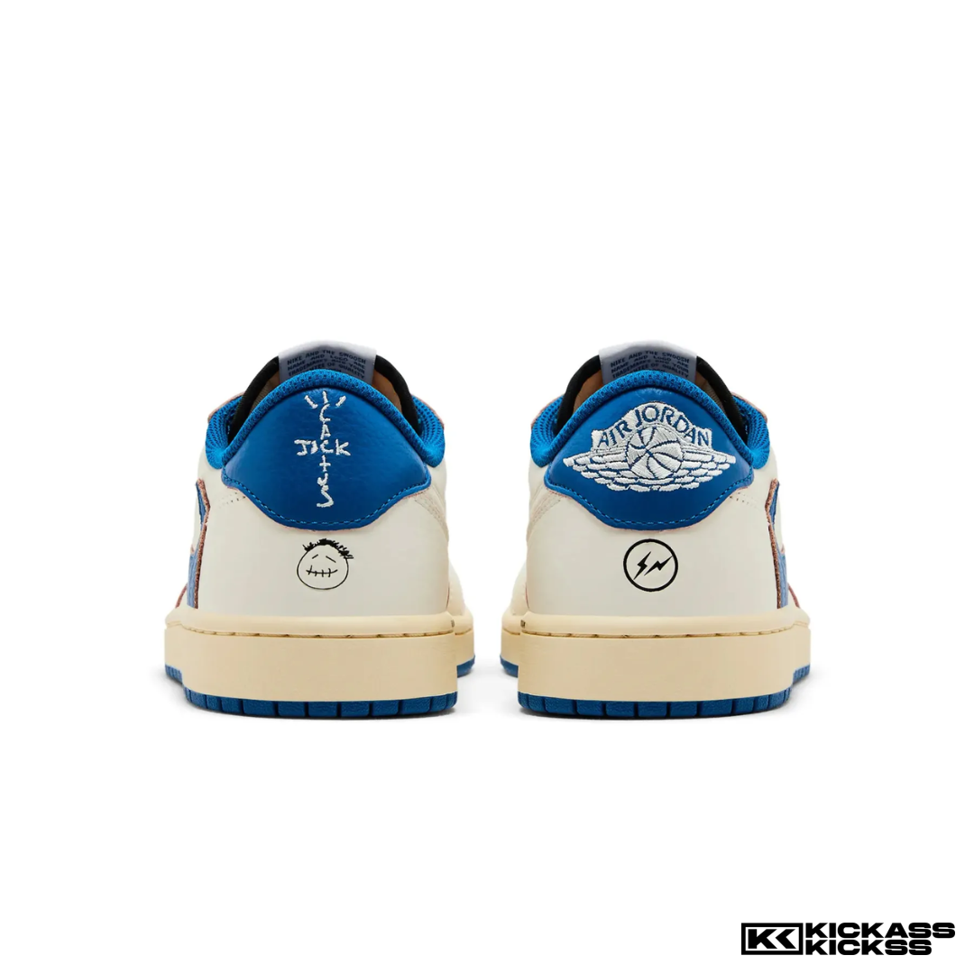 Jordan 1 Retro Low OG SP Fragment x Travis Scott Sail Military Blue