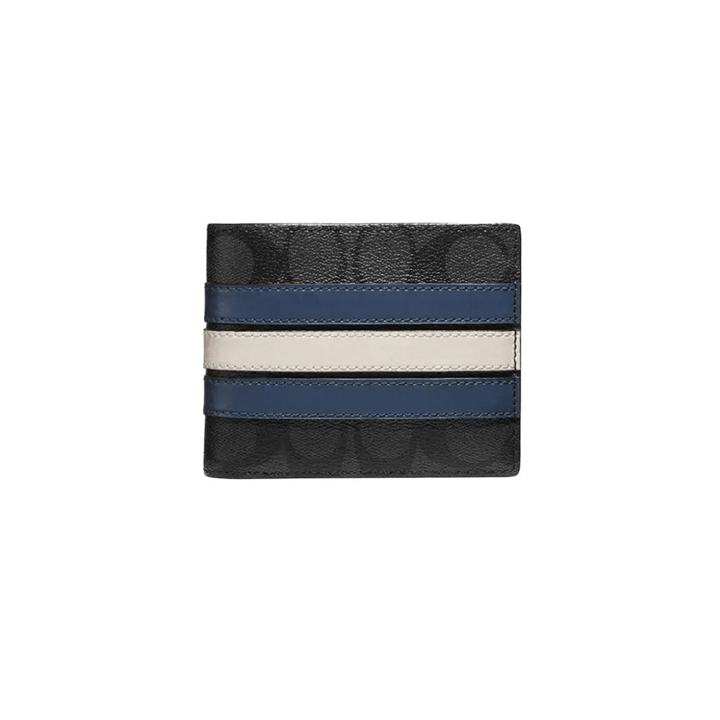 3 In 1 Wallet In Signature Canvas With Varsity Stripe